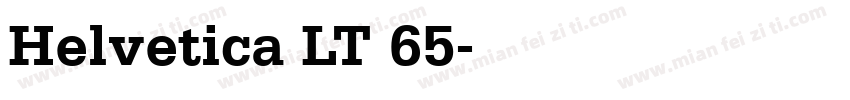 Helvetica LT 65字体转换
